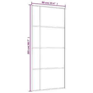 อลูมิเนียมสีดำ35.4 "x 80.7" และประตูบานเลื่อนกระจกฝ้า esg - Product Image 6