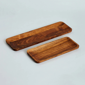 Ensemble de plateaux ovales en bois écologiques pour restaurants, assiettes en bois naturelles de qualité alimentaire pour fruits, collations et plateaux, décoration intérieure - Product Image 5