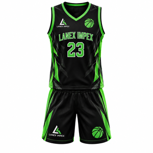 Uniforme de Baloncesto Personalizado OEM, Conjunto de Camiseta y Pantalones Cortos, Transpirable, de Secado Rápido, Spandex/Poliéster, Ropa Deportiva para Adultos, para Todas las Temporadas - Product Image 1