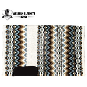 Western Blankets House Western Saddle Pad Cotton Fleece Lined 42x34 Inch Riding <b>Equestrian</b> Patterned Design - Product Image 6