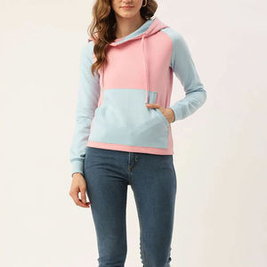 Hauts à capuche élégants pour femmes, décontractés, anti-plis, à manches longues, couleur unie, de qualité usine - Product Image 1