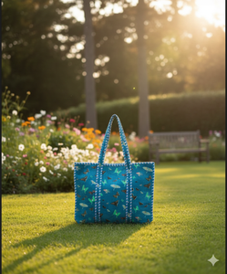 Le Souvenirs Lady Sac fourre-tout de voyage personnalisé réversible en velours léger de style bohème vintage 18 pouces avec doublure en toile - Product Image 3