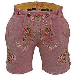 Shorts en Lederhosen pour femmes, taille haute, motif floral brodé, fermeture boutonnée, respirant, style bavarois décontracté - Product Image 4
