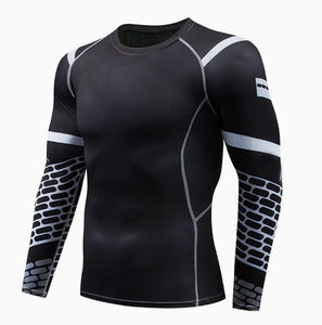 เสื้อคอมเพรสชั่นแบบกลับด้านได้ ดีไซน์ล่าสุด ผลิตในปากีสถาน ผ้าสแปนเด็กซ์/โพลีเอสเตอร์ ชุดออกกำลังกายสำหรับผู้ชาย - Product Image 5