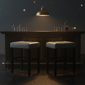 Taburete de Bar, Taburete de Cocina, Taburete de Bar Moderno Tapizado en Cuero PU sin Respaldo - Product Image 6