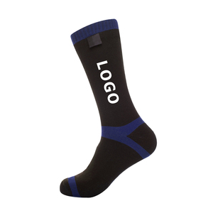<b>Men's</b> Crew <b>Socks</b> Black Blue Digital Print Logo Breathable Knitted Sports <b>Socks</b> Summer Regular Style - Product Image 1