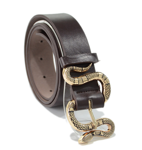 Cinturón de Cuero Negro y Marrón para Mujer, Diseño 2026, con Hebilla de Serpiente, OEM - Product Image 4