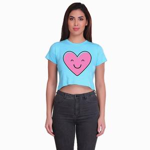 Camiseta Corta de Algodón para Mujer, Lisa, de Alta Calidad, Personalizada, Estampada, Informal, de Verano, de Manga Corta - Product Image 1