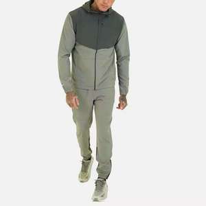 GAF Solid Casual 2 in 1 Men's Sweat Pants & <b>Jacket</b> Set Lightweight Breathable Sports <b>Gym</b> Fitness Joggers Track Suit - Product Image 6