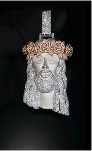 Joyería Eterna, Colgante Personalizado con Rostro de Jesús, Plata 925, Oro Sólido, Diamantes Moissanite, Estilo Bling, para Hombre y Mujer, Colgante Hiphop - Product Image 4