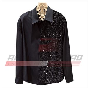 Chemise à manches longues pour homme, design à paillettes haut de gamme, collection Annshine de l'industrie Ahmad & Fahad, mode automne polyvalente pour homme - Product Image 1