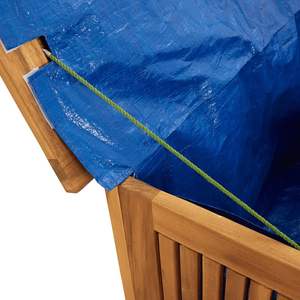 Boîte de rangement de jardin en bois d'acacia massif 29,5x29,5x22,8 po Produit en bois naturel - Product Image 6