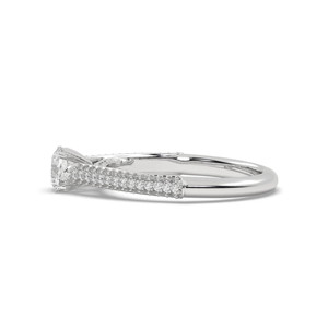 Bague solitaire en diamant rond de 1,090 carats cultivé en laboratoire pour femme AJRETAIL, en or blanc 14 carats certifié, taille 5 - Product Image 3