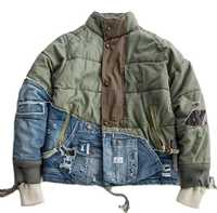 Blouson matelassé réversible pour homme, style vintage, respirant, à carreaux, avec fermeture éclair sur le devant, pour l'hiver, style vêtements de travail, en polyester et coton