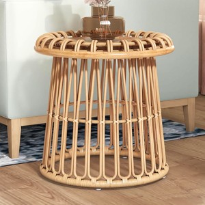 Mesas auxiliares de ratán, mesa de centro de madera de caña premium para salas de estar y dormitorios, precio directo de fábrica - Product Image 2