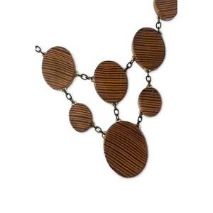 Collier en bois fait main de style vintage pour femmes, accessoires de bijoux de mode - Product Image 1