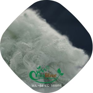 Fibre de polyester recyclé blanc 6D SD de haute qualité, certifiée GRS, matière première unie pour matelas et tissu non tissé, prix bas - Product Image 1