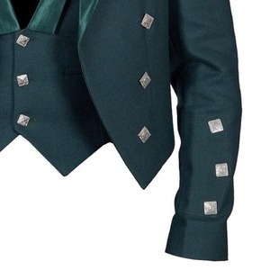 Veste Prince Charlie pour homme de qualité supérieure, en cachemire tricoté, à un seul bouton, avec un design écossais personnalisé - Product Image 5