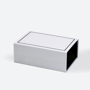 A5 Magnetic Gift <b>Box</b> with Ribbon Luxury <b>White</b> Rigid Folding Gift <b>Box</b> Wholesale Magnetic Packaging - Product Image 3