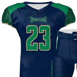 Maillot de football américain oversize personnalisé, imprimé par sublimation, à manches courtes, respirant et anti-humidité, pour le streetwear et les fans - Product Image 2