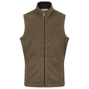 Chaleco de Forro Polar Marrón Oliva Personalizado para Hombre, Chaqueta sin Mangas con Cuello Alto, Calentador Corporal Informal, Venta al por Mayor OEM, Última Tendencia - Product Image 1