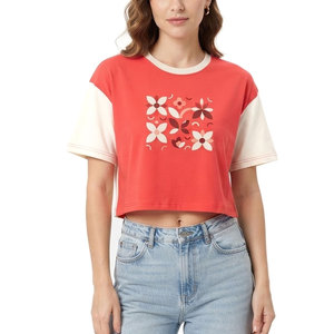 Camisetas cortas para mujer, tela suave y elástica, diseño elegante, adecuadas para uso diario y actividades al aire libre. - Product Image 1