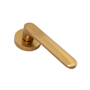 Ensemble de poignées de porte à mortaise modernes en laiton massif, avec roseau rond en laiton, laiton doré, or AB, noir mat, quincaillerie de levier de verrouillage intérieur 157mm - Product Image 3