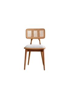 Chaise de jardin en teck et rotin avec assise en mousse souple - Product Image 6