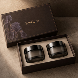 SunGene Nocturne Jar Duo Caja Rígida Personalizada con Tapa Desmontable para Frascos de Crema Facial - Product Image 1