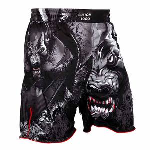 Shorts d'entraînement de boxe et MMA personnalisés avec votre logo, en polyester 100 % extensible, pour arts martiaux – Vente en gros - Product Image 1