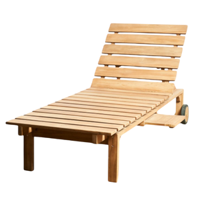 Modern Solid Teak Wood Garden Sun Lounger Super Comfortable Daybed Pool <b>Sunbed</b> for Relaxing Outdoor Furniture - Product Image 1