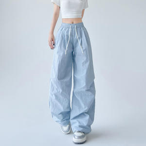 Triveers fabrique des pantalons de survêtement baggy à jambes droites de style nouveau, 100% coton, pantalons de jogging, pantalons cargo personnalisés pour femmes - Product Image 5
