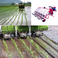 BSM 6-8 rangées haute 8HP 2WD tracteur à pied plantation de graines de riz transplanteur moteur Diesel moteur engrenage entraînement multifonctionnel haute