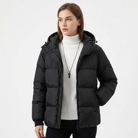 Blouson Bomber d'Hiver pour Homme à Capuche et Col Montant, Couleur Unie, Respirant, Coupe-Vent, Fermeture Éclair Frontale, Décontracté, en Tissu Polyester Peigné