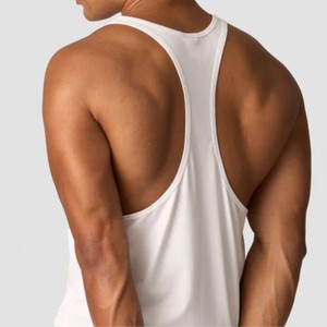 100% Cotton Gym Fitness Breathable Ribbed Absorb Sweat <b>Wife</b> Beater men's Tank Tops Men - Product Image 6