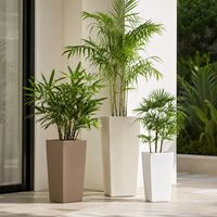 Pots de fleurs peints en gros, grands pots carrés peints, jardinières en plastique pour projets de centres de jardinage et de vente au détail