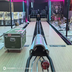 Máquina <span class=keywords><strong>de</strong></span> <span class=keywords><strong>bolos</strong></span> <span class=keywords><strong>de</strong></span> metal duradero Red Sun incluida Mini bolera a la venta-Uso en interiores con carriles sintéticos - Product Image 6