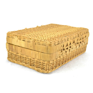 Travel bag case natural fiber briefcases for picnics handbraided rattan briefcase luggages - Product Image 4