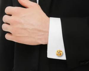 Boutons de manchette pour hommes en gros |   Boutons de manchette en métal personnalisés pour mariage, affaires et tenues formelles, bijoux de mariage en gros - Product Image 5