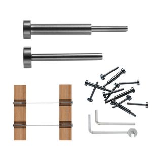 Kit Ringhiera a Cavo Invisibile da 30 Pezzi in Acciaio Inossidabile T316 da 1/8'' con Terminale a Perno a Crimpare e Raccordo a T a Crimpare - Product Image 1