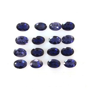Iolita azul natural de 3x5 mm, corte ovalado, piedra preciosa suelta, cuentas de iolita facetadas y calibradas para la fabricación de joyería, precio al por mayor, lote a granel. - Product Image 1