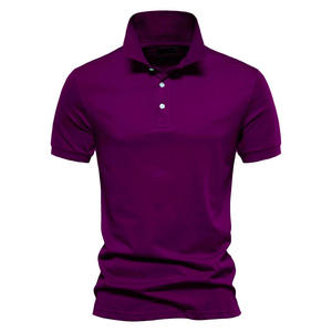 เสื้อเชิ้ตผู้ชายสีน้ำตาลเข้ม แขนสั้น ผ้าฝ้าย 100% ระบายอากาศได้ดี ติดกระดุม สวมใส่สบายๆ ทรงปกติ ผ้าถัก สีพื้น - Product Image 3
