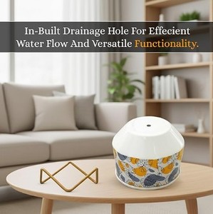 Pot de plante suspendu en fer artisanal avec finition moderne, écologique et doté d'un trou de drainage - Product Image 4