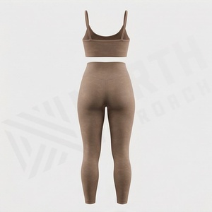 Ensemble de vêtements de yoga sans couture pour femmes, vente en gros personnalisée, haute élasticité, séchage rapide, tenue de sport, équipement de fitness - Product Image 2