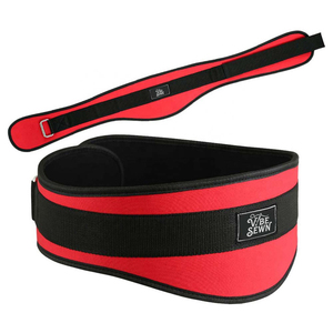 Ceinture de Soutien Lombaire en Néoprène Cousue Vibe Rouge et Noir avec Boucle Réglable Unisexe pour Musculation Respirante et Entraînement de Force - Product Image 3