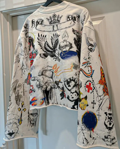 Vintage Graphic <b>Distressed</b> T Shirt Women Oversized Streetwear Harajuku Printed Crop <b>Top</b> Custom Logo - Product Image 5