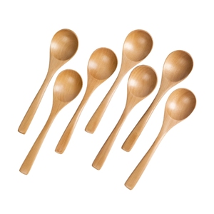 Cuillère en bois de qualité supérieure, durable, de qualité alimentaire, très vendue, écologique, avec logo personnalisé, mini cuillère de service en vrac - Product Image 1