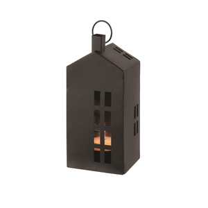 Portavelas de metal blanco con forma de casa, estilo vintage, para decoración del hogar, adorno de mesa, al precio más bajo. - Product Image 2