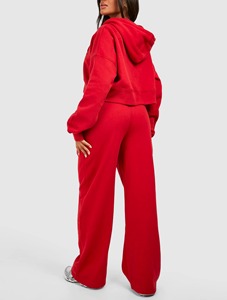 Ensemble 2 pièces streetwear hiver femme grande taille 100% coton antibactérien avec logo personnalisé, sweat à capuche et jogging, taille 5XL - Product Image 3