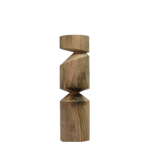 Figurine sculptée à la main en bois massif poli moderne, écologique, MULTI CRAFT, simple et élégante, pour Noël, la maison et le Ramadan - Product Image 2